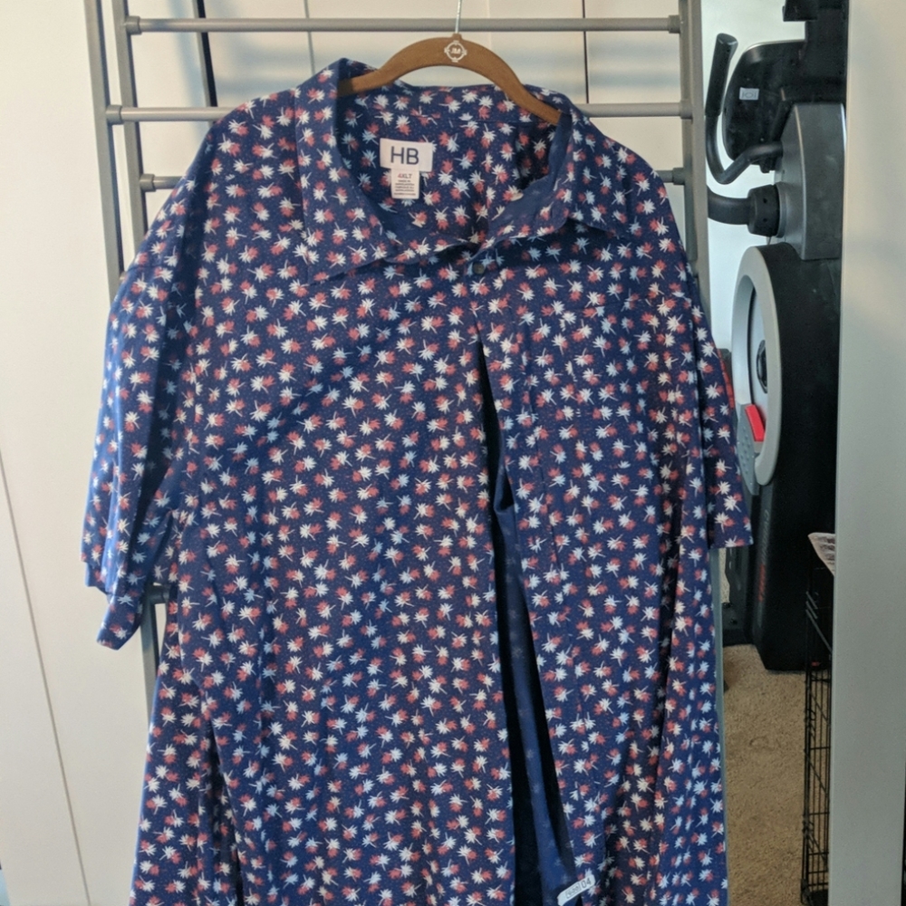 4XLT DXL casual button up shirt